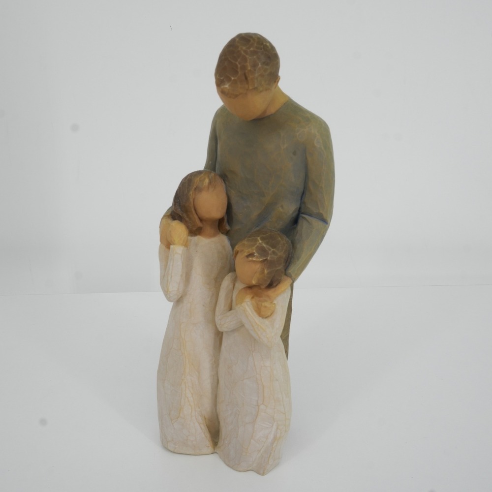 Willow Tree My Girls Figurine Susan Lordi Father Two Daughters 8 Inch 2009 Decor - Picture 2 of 7